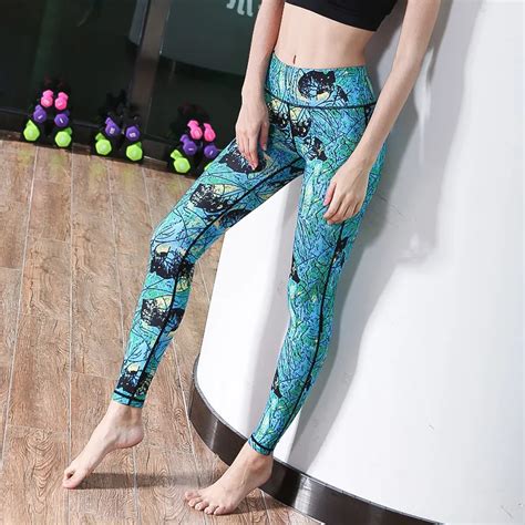 Yoga Pants Sports 2017 Sexy Tall Waist Stretched Gym Clothes Spandex Running Tights Women Sports