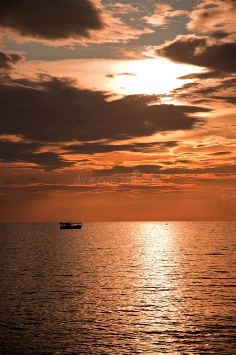Dramatic Sunset Over The Sea Stock Photo Image Of Nature Adriatic