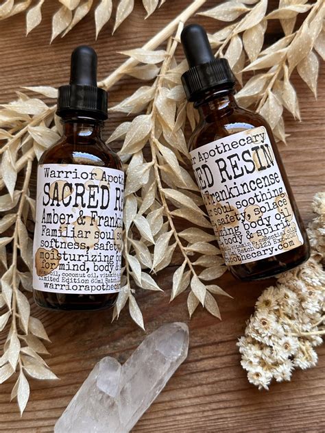 Sacred Resin ~ Amber Frankincense Body Oil Warrior Apothecary
