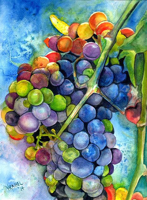 Rainbow Grapes Painting By Patti Vrabel