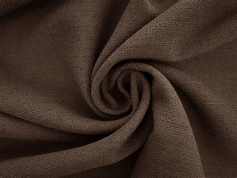 Stretch Wool Double Crepe In Heather Brown Bandj Fabrics