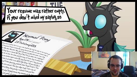 A Brony Reacts Changeling Job Interview Mlp Motion Comic Youtube