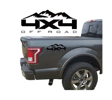 Ford Truck 4x4 Mountains Sticker Set Of 2 4x4 Decals Custom Sticker