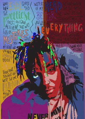 Juice wrld, juice wrld, juice wrld, juice wrld, juice wrld, rip juice wrld, fan art, 999 club, reverse evil, legends, rappers, rap, music, legends never die. Juice Wrld Posters Rapper Pop Art Poster Print | metal ...