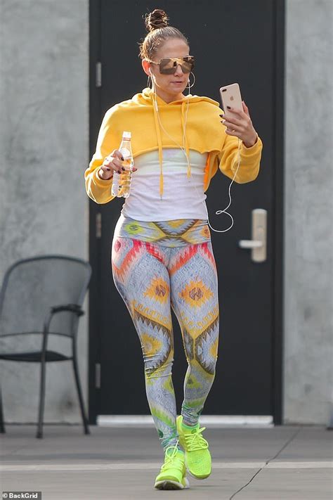 Jennifer Lopez Flaunts Her Toned Form In Patterned Leggings In La