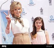 Jane Fonda & granddaughter Viva Vadim attending Jane Fonda's Hand and ...