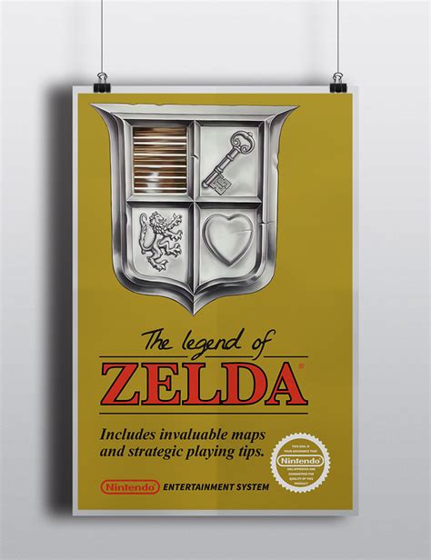 The Legend Of Zelda Nes Cover Poster · Geekyprints · Online Store