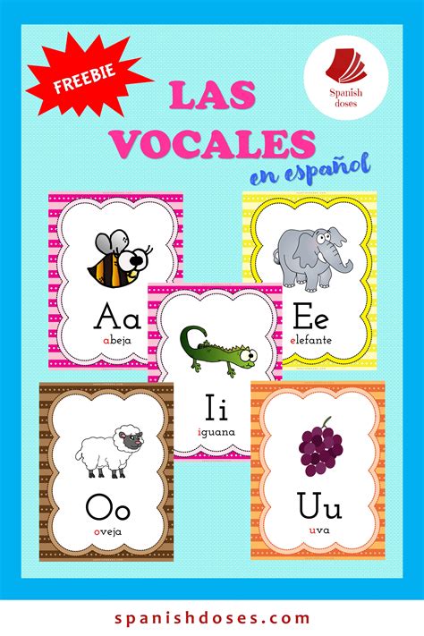 Las Vocales En Español Spanish Vowels Posters Freebie