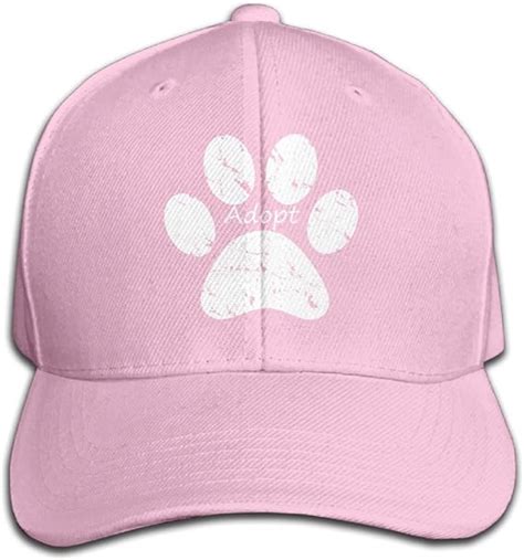 Dog Paw Print Adopt Adjustable Caps Visor Hat Snapback Hat