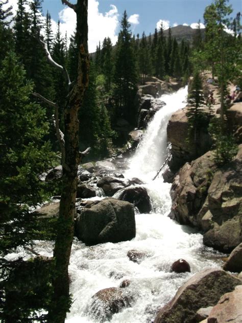 Waterfall In Rocky Mountain National Park Rocky Mountain National