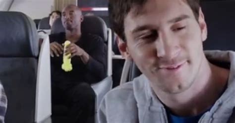 Watch Kobe Bryant Duels Lionel Messi On Airplane To Be First To Give
