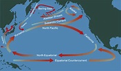 North Pacific Subtropical Convergence Zone and the ocean currents ...