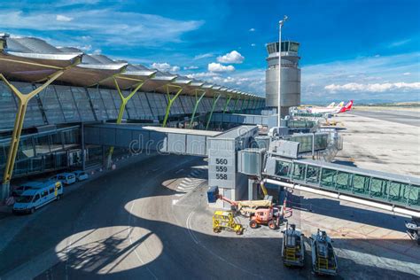 Adolfo Suarez Madrid Barajas Airport Fotografia Stock Editoriale