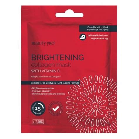 Beautypro Brightening Collagen Sheet Mask With Vitamin C