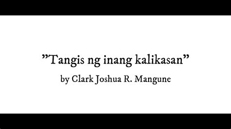 Spoken Poetry Filipino Tangis Ng Inang Kalikasan Youtube