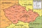 Czech republic map and surrounding countries - Map of Czech republic ...