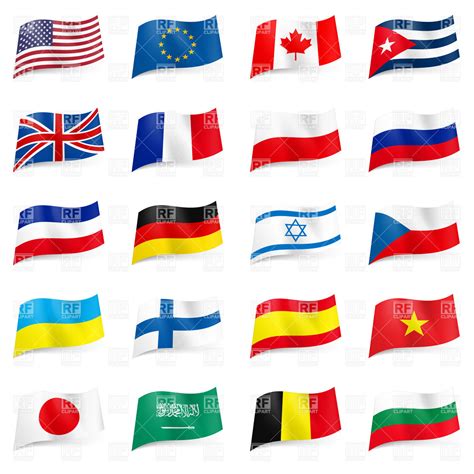 Set of world flag icons Vector Image – Vector Artwork of ...