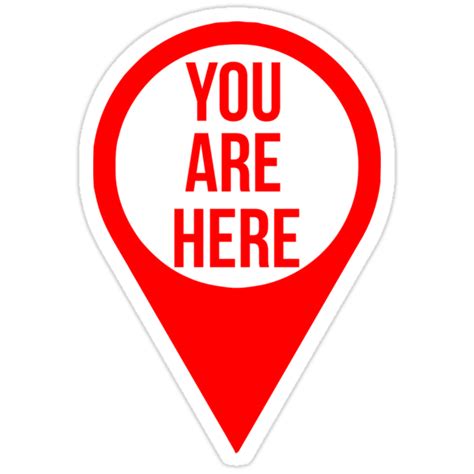 Info text symbol for your location. "You are here" Stickers by wildserenity | Redbubble