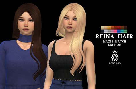 Leo 4 Sims Reina Hair Mm ~ Sims 4 Hairs