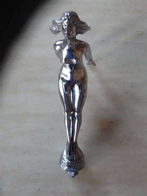 Vintage 1930 Goddess Of Speed Car Mascot Super Condition See Pics With Original Locking Nut