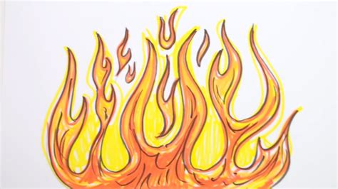 Standard printable step by step. How to Draw Flames | Curious.com