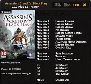 Good Game Extensions Assassins Creed Black Flag Trainer