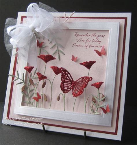 Blooming Poppy Pamscrafts Poppy Cards Birthday Cards Memory Box