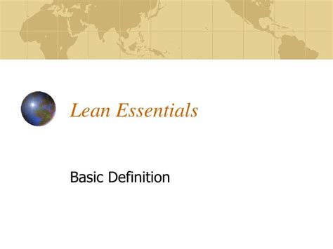 Ppt Lean Essentials Powerpoint Presentation Free Download Id1426454