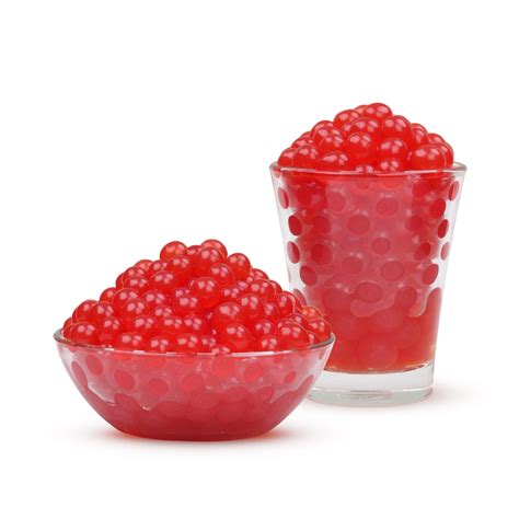 1lb Cherry Popping Boba Fruit Juice Filled Pearls Bubble Blends Us