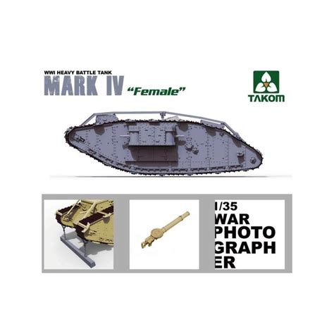 Wwi Heavy Battle Tank Mkiv Female Takom 2009 135ème Maquette Char Promo