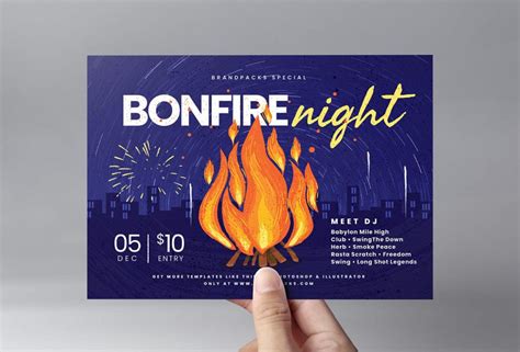 Bonfire Night Flyer Template Psd Ai And Vector Brandpacks