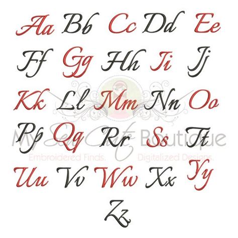 The Upper And Lower Case Of An English Alphabet With Red Ink On White