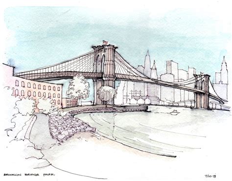 Park Slope Sketch Brooklyn Bridge Park