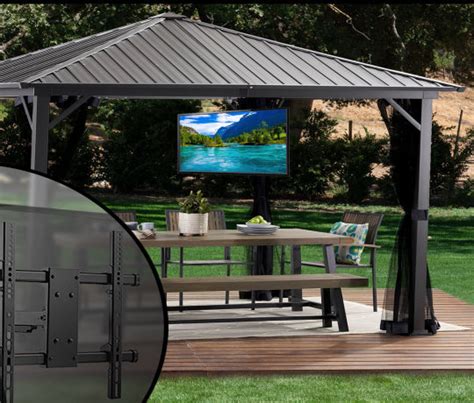 Gazebo Tv Mount For Gazebos With Curtains And Mosquito Screens Zebozap