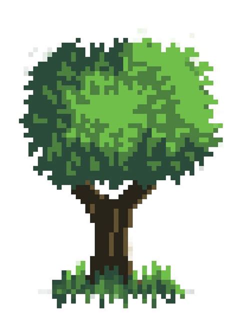 Pixel Art Pokemon Pixel Art Landscape Plant Icon Fantasy Tree Crop