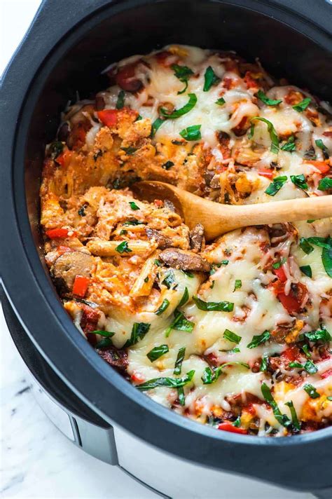 You can certainly get away with adding a handful of frozen peas to a slow cooker at the end of cooking your beef stew, but trying to cook a frozen roast or chicken in a slow cooker is not a good idea. Crock Pot Pasta Recipe | Meatless Pasta Dinner | Well Plated by Erin