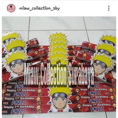 Jual Topi Ultah Costum Naruto Shopee Indonesia