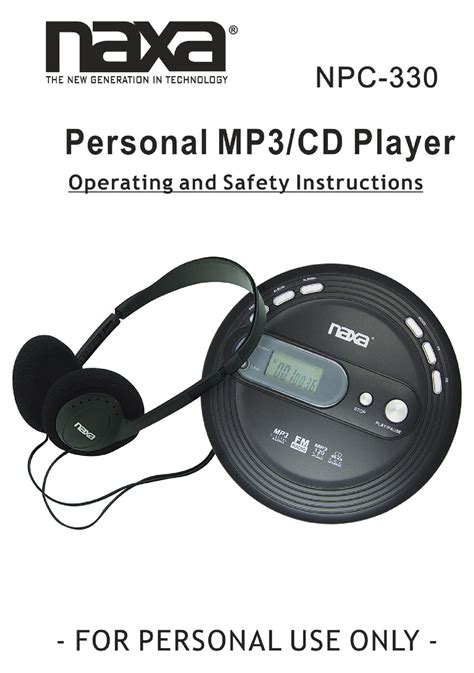 Naxa Npc 330 Operating And Safety Instructions Manual Pdf Download
