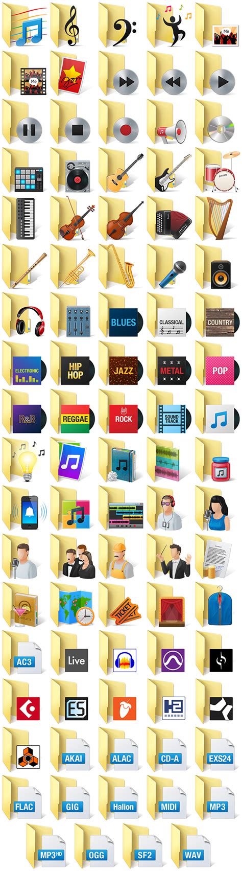 Music Folder Icons 89 Folder Icons With Music Symbols To Organize