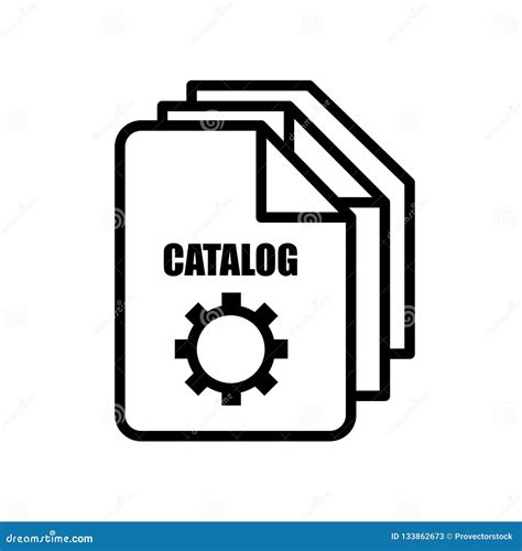 Service Catalog Icon Isolated On White Background Stock Vector