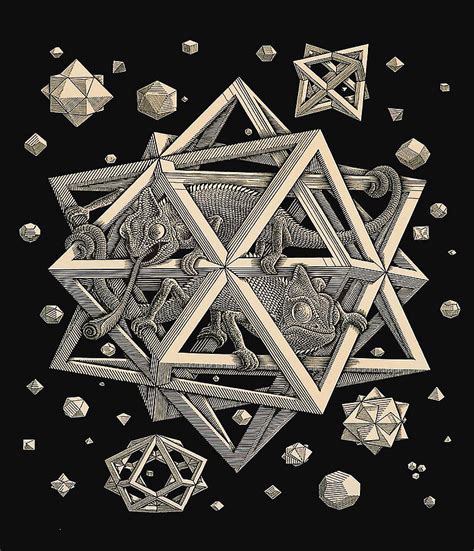 Maurits Cornelis Escher Painting By Vintage Illustrations Fine Art