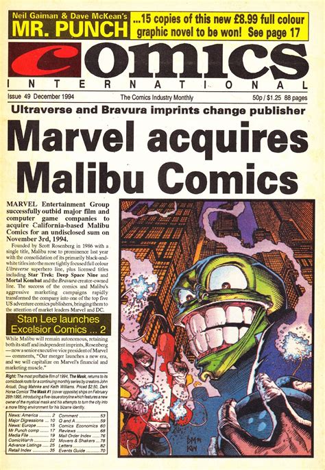 Rachel deming, which has the info about the team's history. STARLOGGED - GEEK MEDIA AGAIN: 1994: MARVEL BUYS MALIBU ...