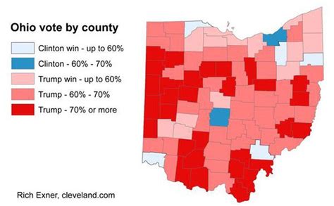 Trump Had At Least 70 Percent Of The Vote In 30 Ohio Counties 6