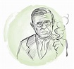 hand drawn portrait of Jean-Paul Sartre . sketch style vector Digital ...