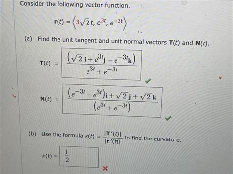 solved consider the following vector function r t 3 2t