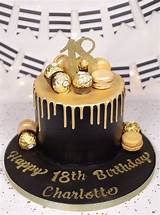 Are you hoping to surprise the birthday guest with something special? Black & gold 18th Birthday drip cake - Cakey Goodness