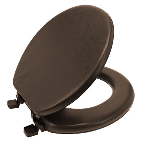 Ginsey Home Solutions Round Soft Cushion Toilet Seat Brown