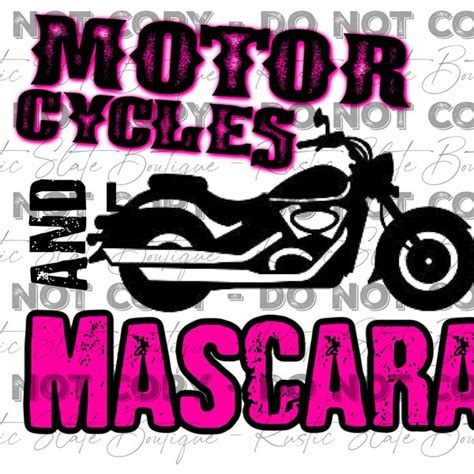 Motorcycles And Mascara Svg Etsy Australia