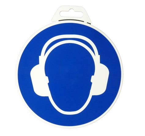Icon Ear Protection Mandatory Ø 180 Mm Traffic Shop