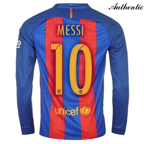 Buy 1617 Barcelona Authentic Lionel Messi Home Ls Jersey Soccer